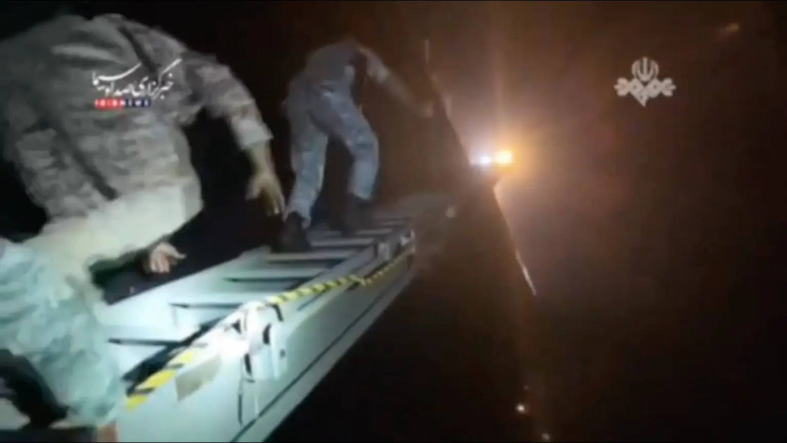A still from footage shared of the seizure of the Jin Li.