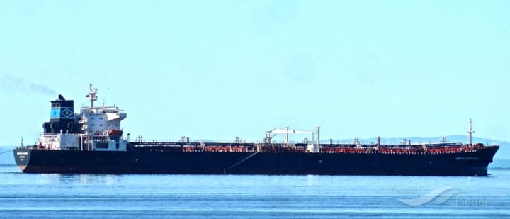 A photo of the Jin Li crude oil tanker (VesselFinder).